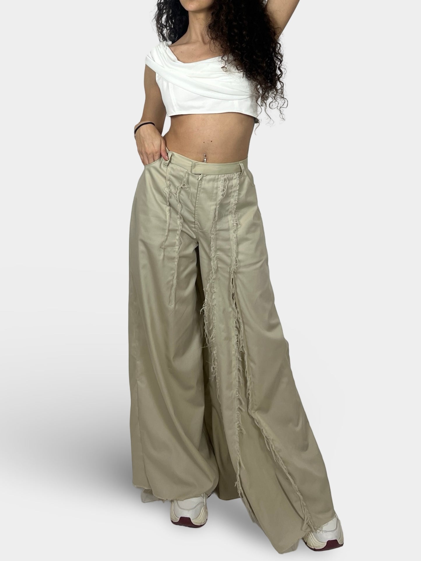 AISHA-asymmetric handmade pants